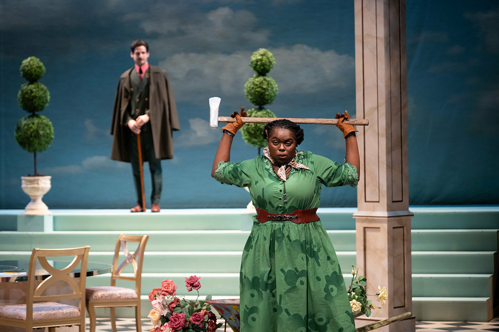 Actors Andrea Vernae and Phillip Orazio in The Importance of Being Earnest