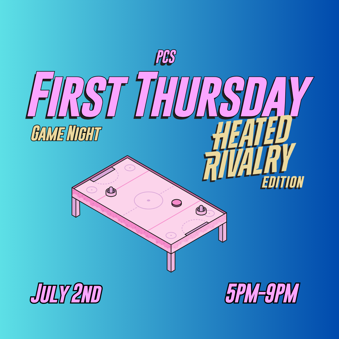 Preview image for July First Thursday: Game Night (Heated Rivalry Edition) 